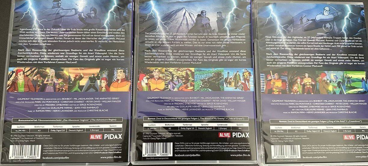 Tutti i DVDs: Highlander - Staffel 1 bis 3 - Komplette Serie – Usato da Beringen venduto da Mantafisch1 1