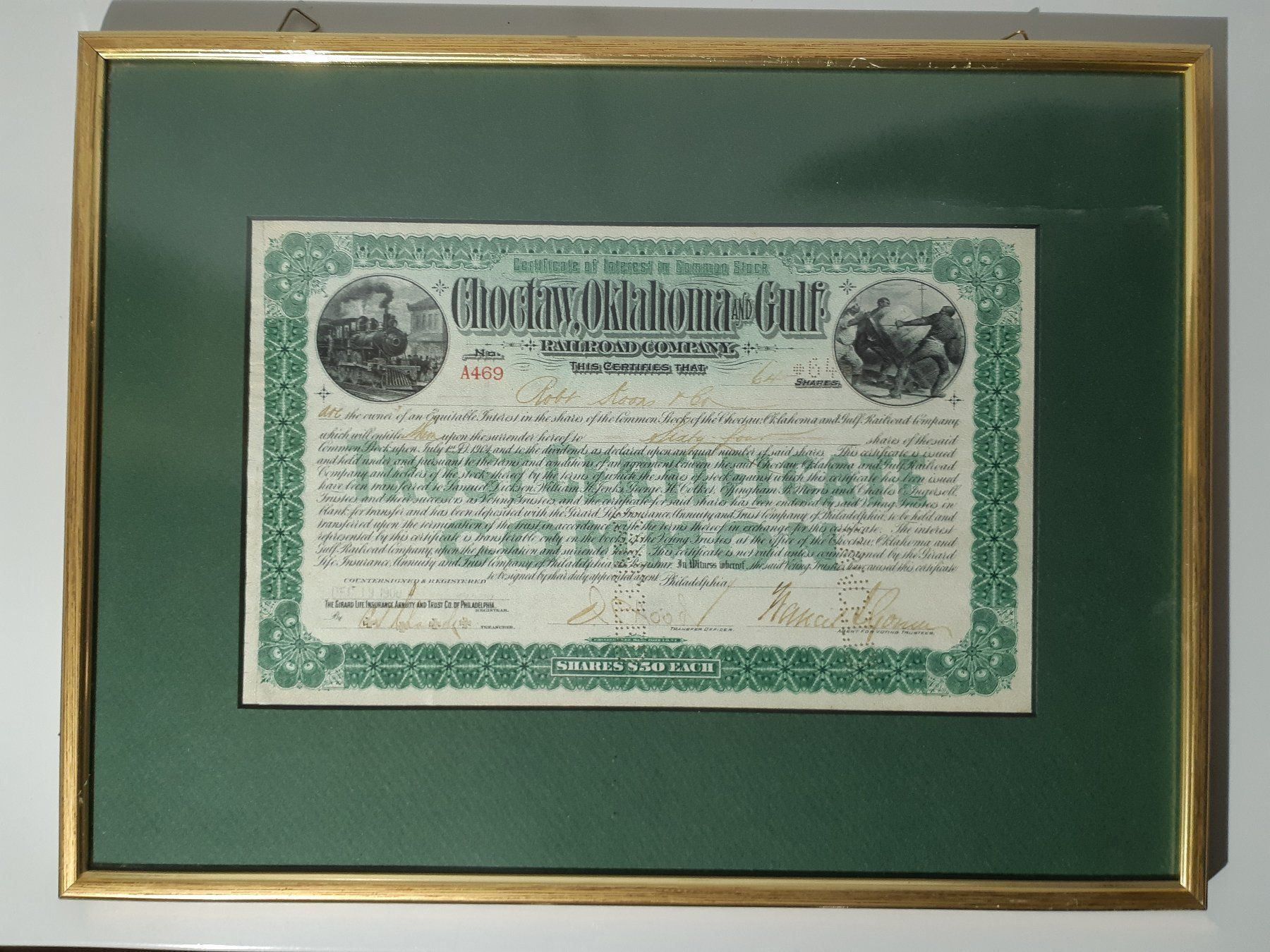 Dokumente: Nr. 7 Wertpapier in passendem Rahmen – Gebraucht aus Grindelwald von carro5