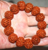 Armband B-928 – Rudraksha 18mm elastisch