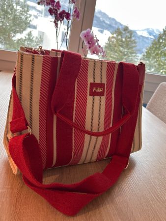 Parigi Shopper gestreift rot/beige Tote Bag Style