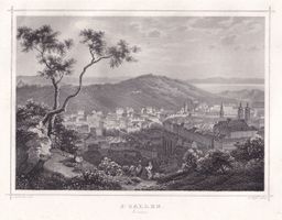 ST. GALLEN, STAHLSTICH NACH ROHBOCK 1870