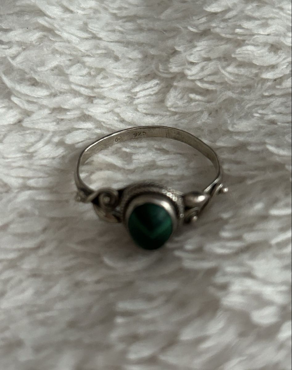 Bagues: Malachit Edelstein Ring – D'occasion à Niederönz par e_9x 1