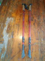 Wanderstöcke Aluminium höhenverstellbar 2 Stk rot