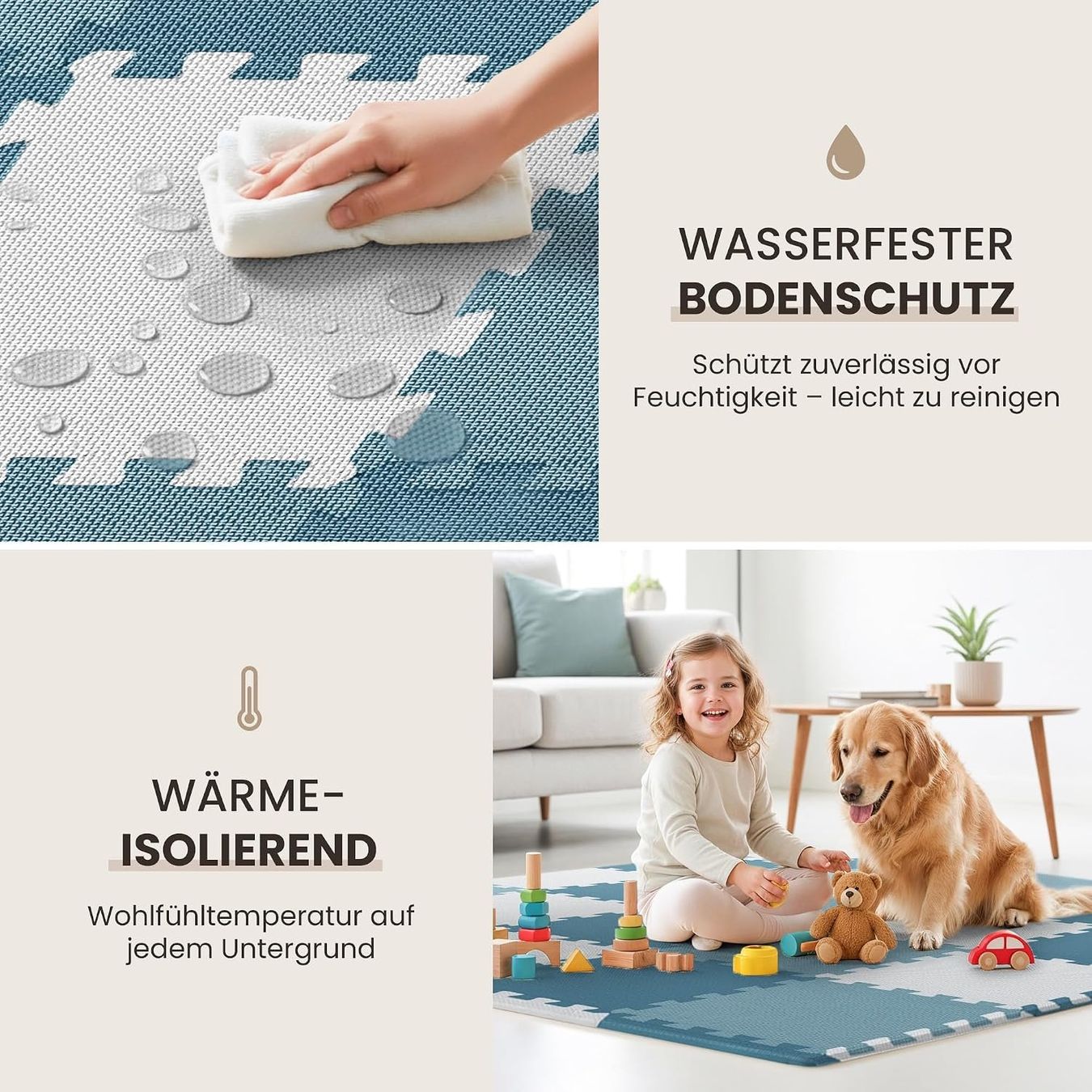 Tappeto da gioco: Bodenschutzmatte 18 Puzzlematten Schaumstoff Blau – Nuovo e nell'imballaggio originale da Schaffhausen venduto da lou_w76n 6