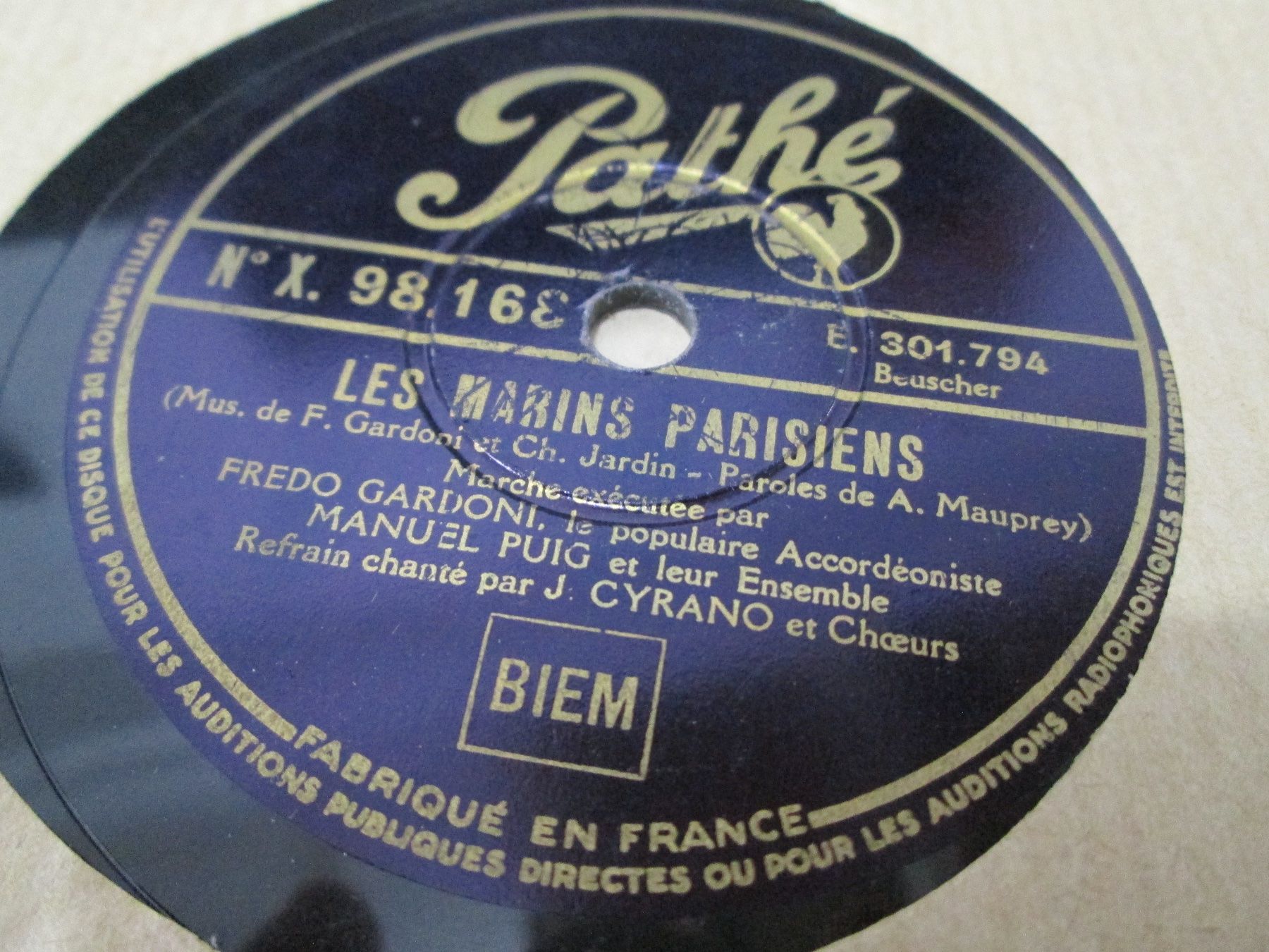 Schallplatten: DISQUES 78 TOURS – Gebraucht aus Lausanne von Leag 7