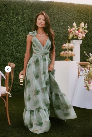 Floral Maxi Dress with Back Detail: Wedding Guest Dress