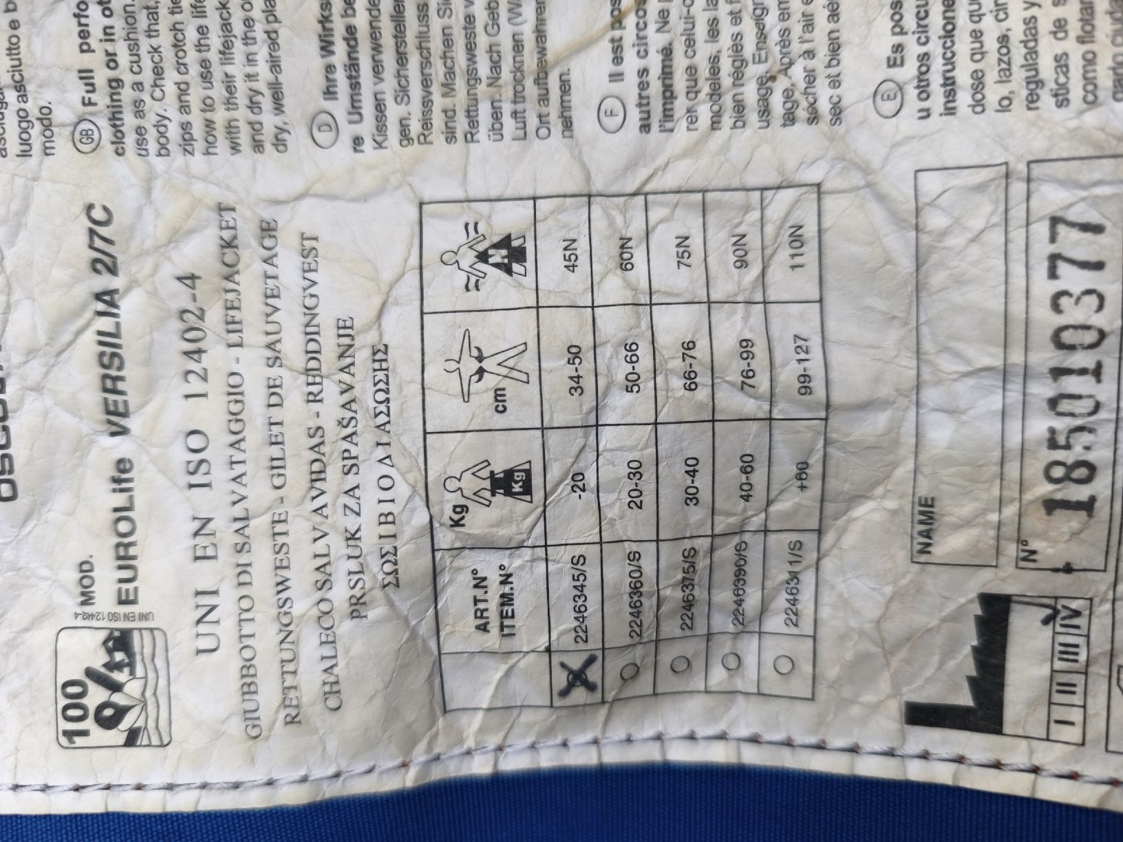 Giubbotti di salvataggio: Schwimmweste bis 20kg – Usato da Gontenschwil venduto da Jeepli1970 1