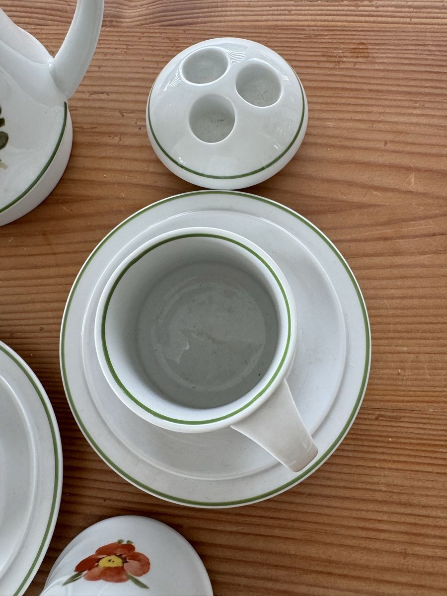 Set di piatti: Retro Kaffeegeschirr mit Blumenmuster , Langenthal  – Usato da Lanzenhäusern venduto da Galaa 4