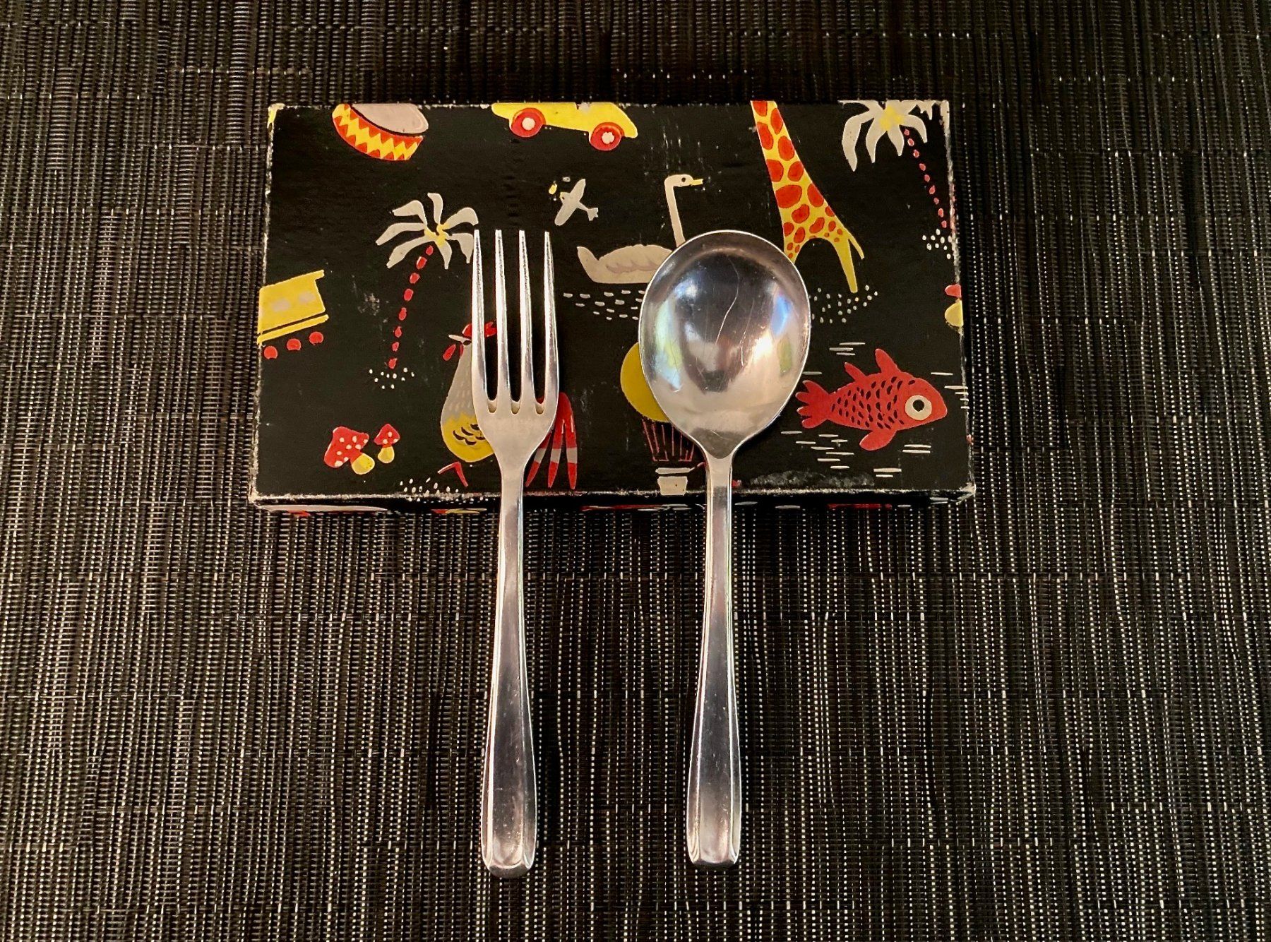 Sola Set di posate: Kinderbesteck Gabel &  Löffel, SOLA, versilbert – Usato da Zürich venduto da cornetto55
