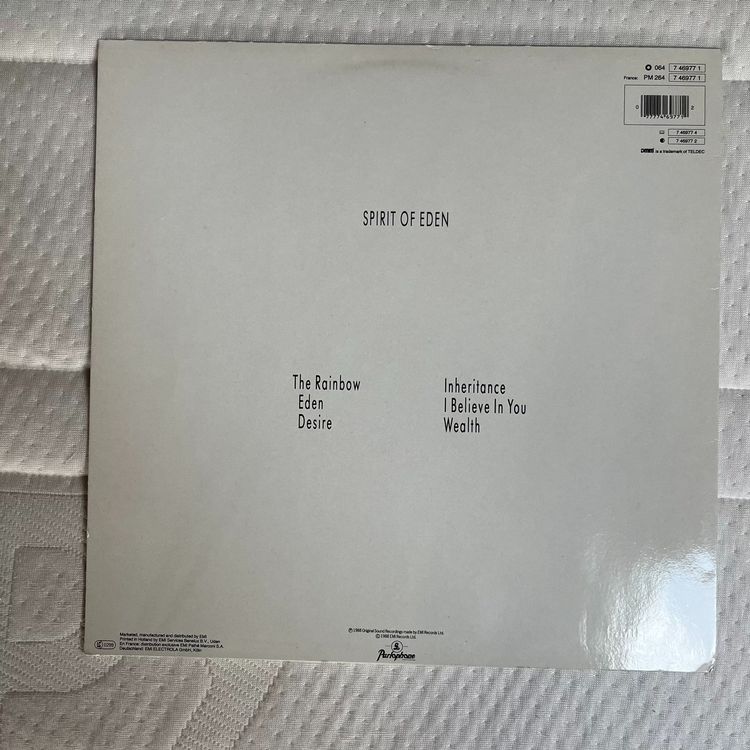 Talk Talk – Spirit Of Eden vinyl LP DMM 1988 2