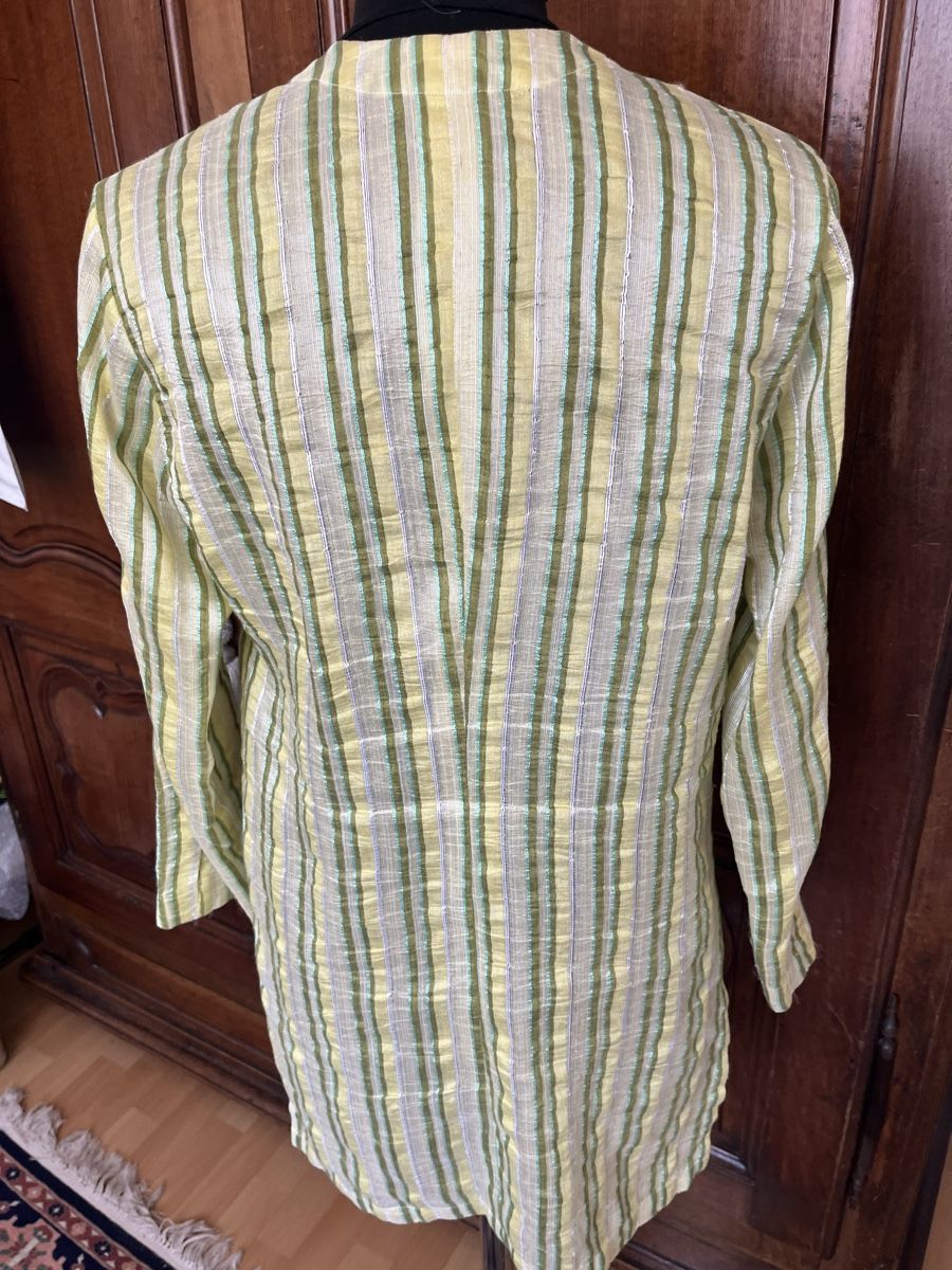 Camicette: Blusa verde a righe  – Usato da Locarno venduto da cichita 1