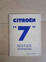 Citroen Traction 7CV Betriebsanleitung 1934 - V063