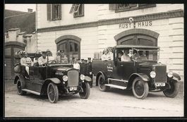 Foto-AK Hartberg, Feuerwehrautos der Fre