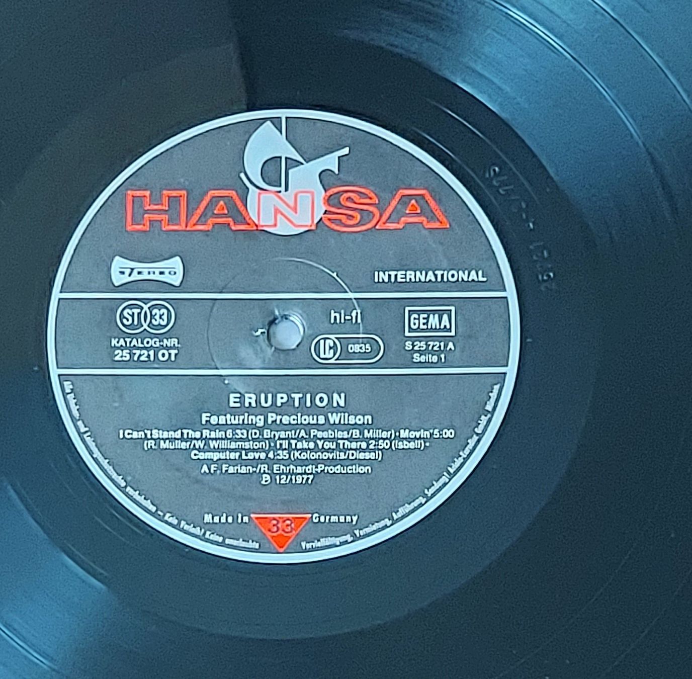 Vinyles: LP - ERUPTION – D'occasion à Steckborn par Quo7 1