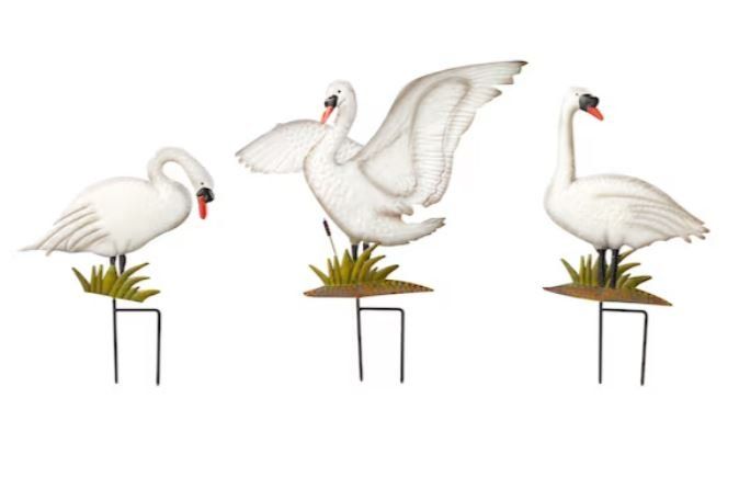 Statuette: Gartenstecker Schwan (3-teilig) – Nuovo e nell'imballaggio originale da Langenbruck venduto da Gumsi 1