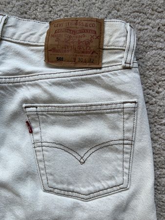 Levi's 501 vintage W30 L32 blanc, made in USA