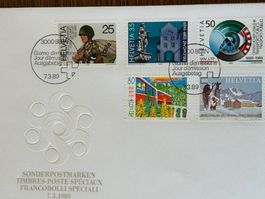 🌟 FDC Werbemarken I. 1989 AUSGABETAG Satz Nr.: 770-774 👌