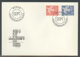 1961, FDC, Europa (Nr. 379–380) (1)