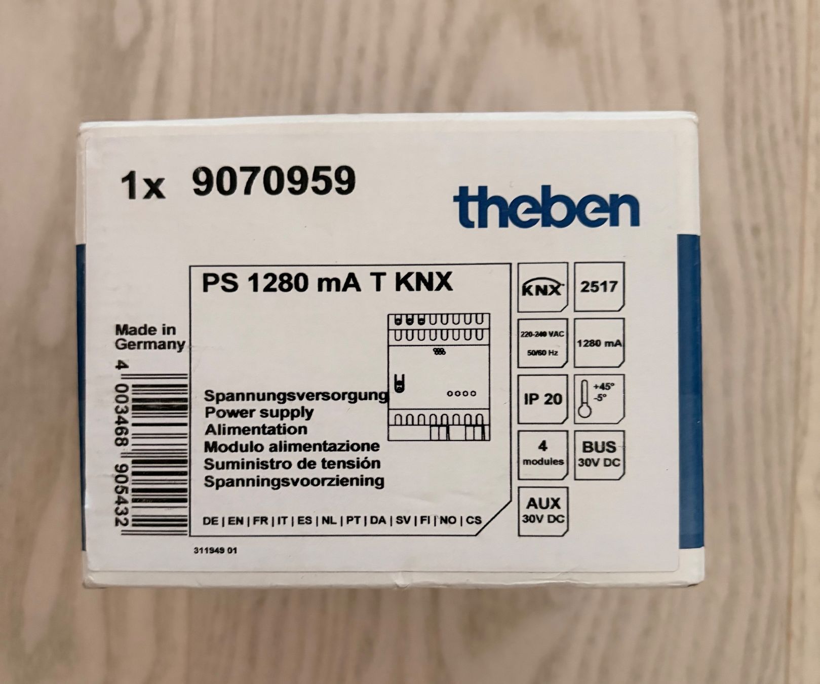 Componenti elettronici: Alimentation AMD Theben PS 1280mA T KNX – Nuovo e nell'imballaggio originale da Erde venduto da Ricardoannonce