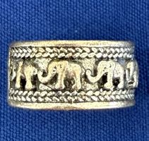 Vintage Elefanten Ring, Silber Look, Grösse 17, Top!