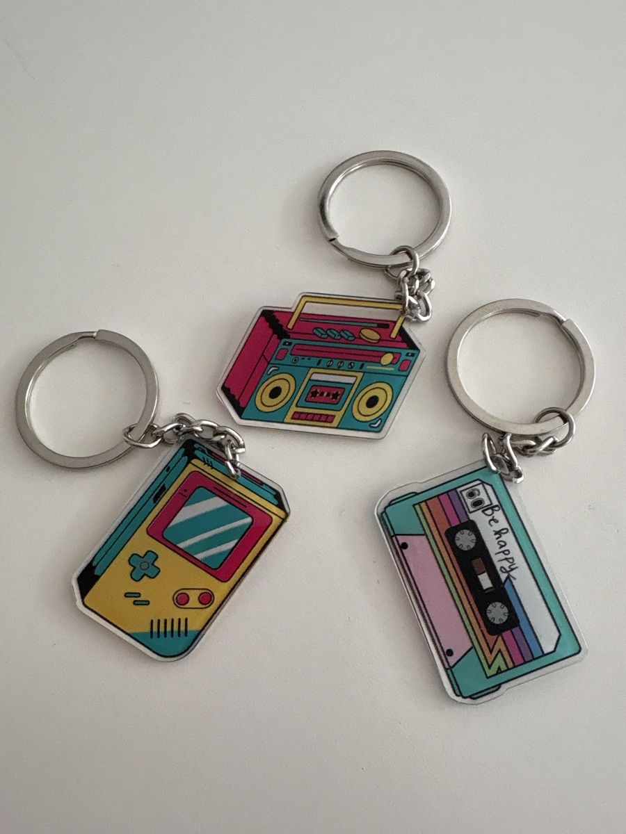 Schlüsselanhänger & - bänder: Set of 3 Retro keyrings – Neu und originalverpackt aus Kerzers von jas_c692