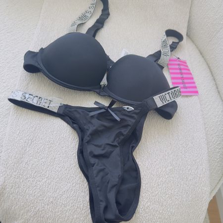 Victoria's Secret Set, schwarz, Grösse 80C / S