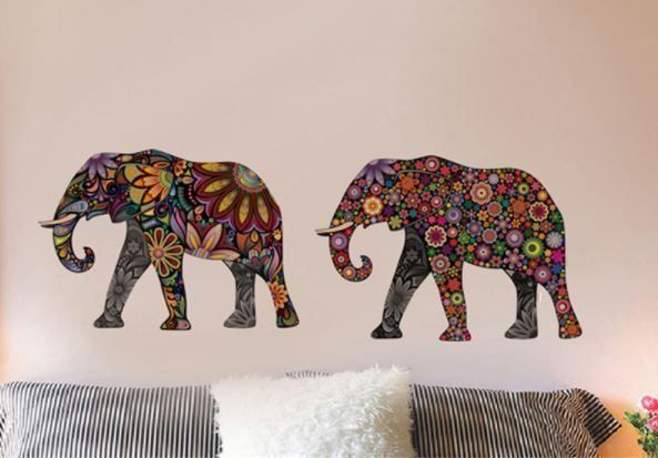Sticker: Stickers Éléphant Fleurs – Nuovo e nell'imballaggio originale da Gurmels venduto da Swisspod 1