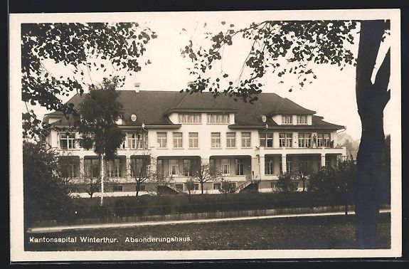 Cartoline postali: Winterthur, Kantonsspital, Absonderungsh – Usato da Berlin venduto da bartko-reher