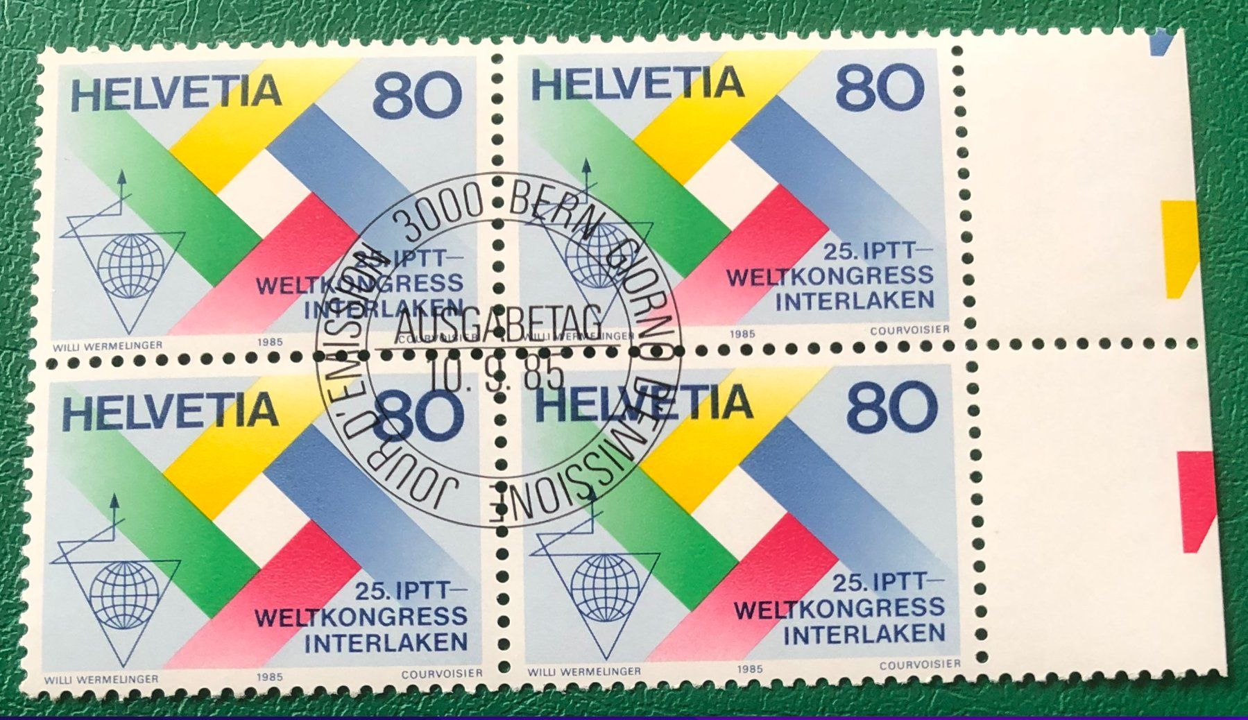 Tutti i francobolli: 4 er Block Nr. 719 mit ETStempel Bern    – Usato da Aarau venduto da Billa007