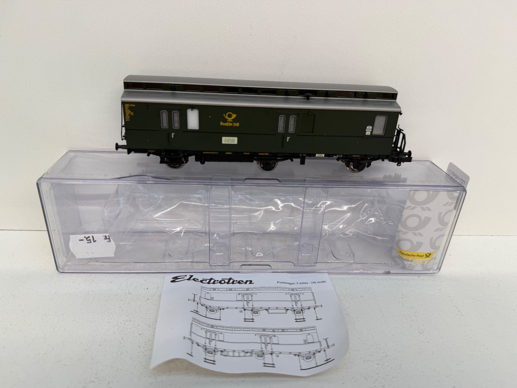 Modellini di ferrovie: Electrotren 006307 Bahnpostwagen deutsche Post Philatelie – Nuovo (secondo la descrizione) da Büsserach venduto da ModellbahnDepot 1