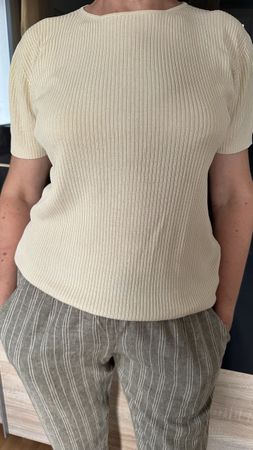 Pull Femme 100% Soie Beige Marque L 