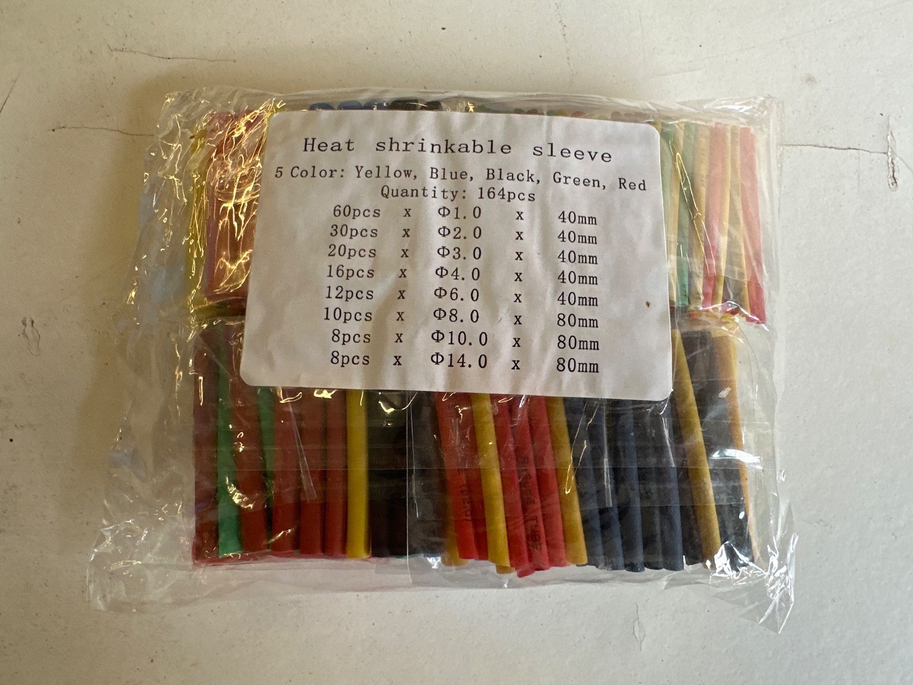 Componenti elettronici: neue SCHRUMPFSCHLAUCH SORTIMENT BUNT 164 TEILIG – Nuovo e nell'imballaggio originale da Necker venduto da liq24 1