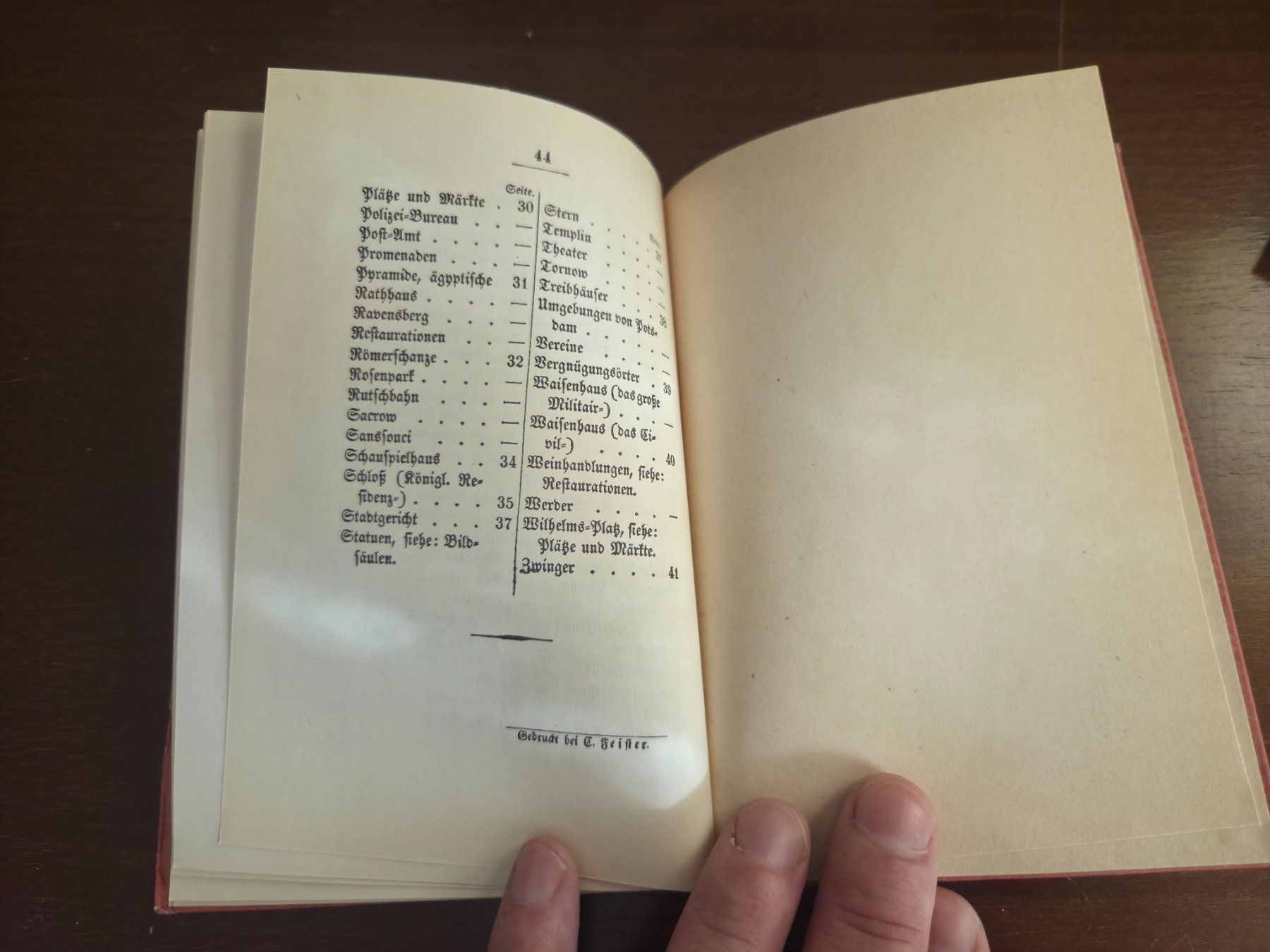 Libri: Cosmar: Wegweiser durch Potsdam 1841 Reprint – Usato da Aldesago venduto da lusuardi 8