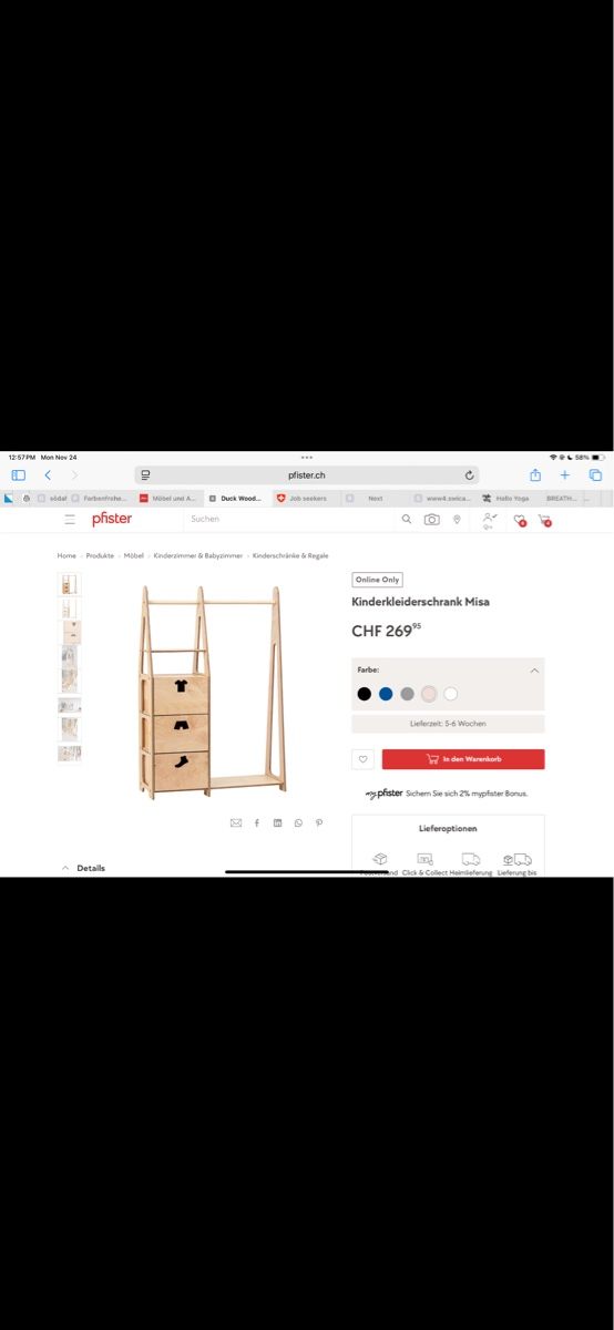 Garderobe: Children's Wardrobe - new – Neu (gemäss Beschreibung) aus Zürich von muz_5h6k