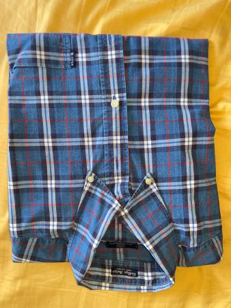 blaues kariertes rot vintage Giant Jeans Hemd - Gr. L