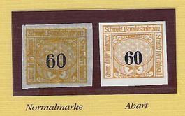 1919, EISENBAHNMARKEN SBK 18Cb, ABART UNGEZÄHNT, NEU