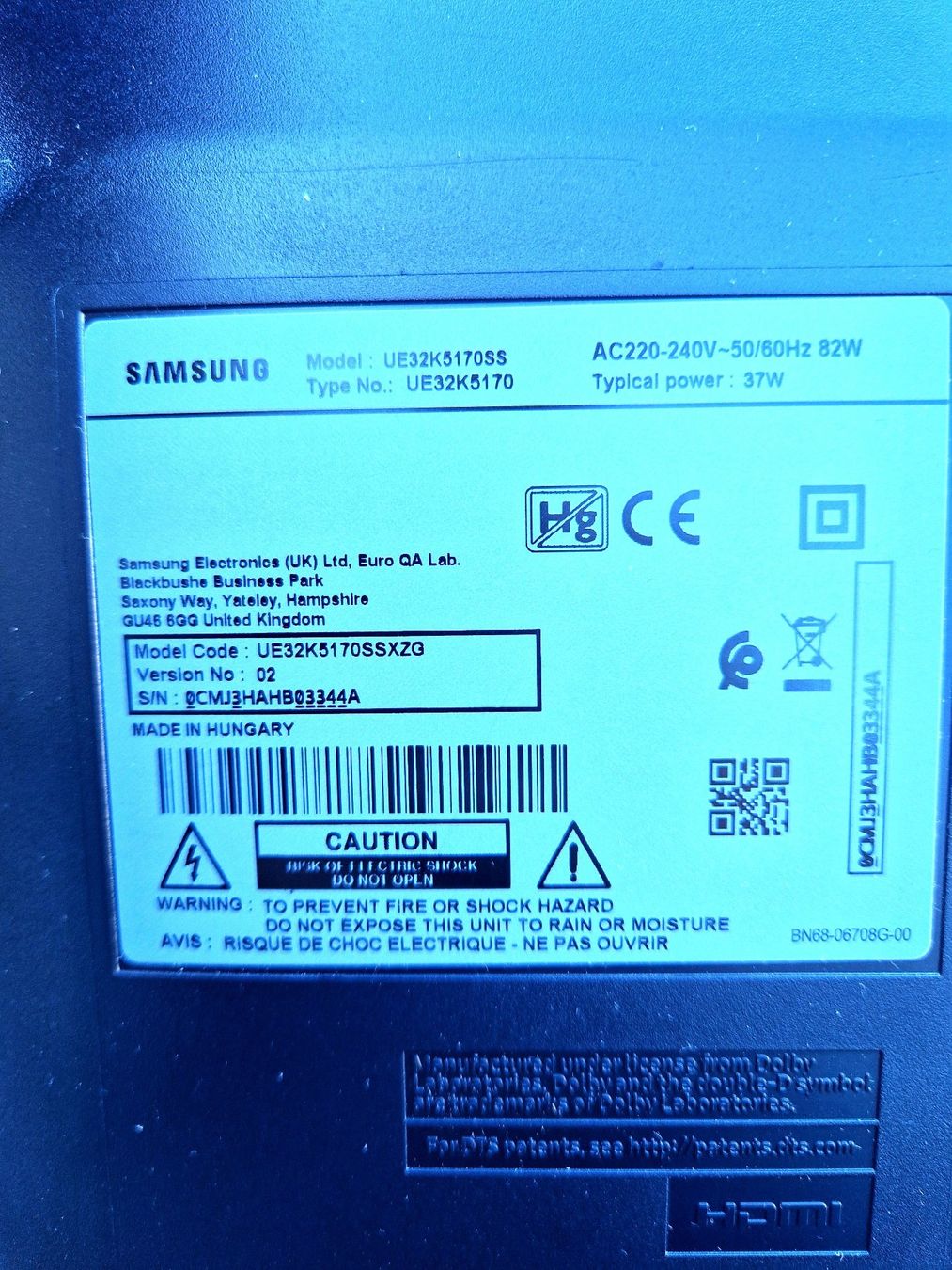 Samsung Fernseher: Samsung TV 32" (80cm) – Gebraucht aus Teufen AR von ShelbyGT500SS 2
