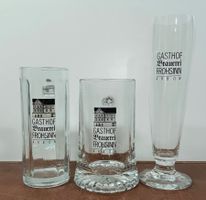 3 Bierglas Krug Stange Bier Brauerei Frohsinn Arbon