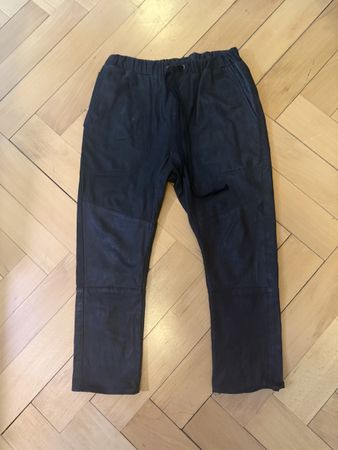 Zanerobe Pants Size 32 Black Leather Joggers