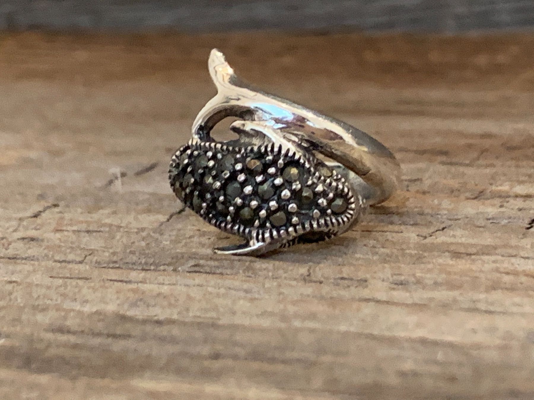 Ringe: Delfin Ring  Gr 56 - Silber 925 mit Markasiten – Neu (gemäss Beschreibung) aus Bern von Jiffy 2