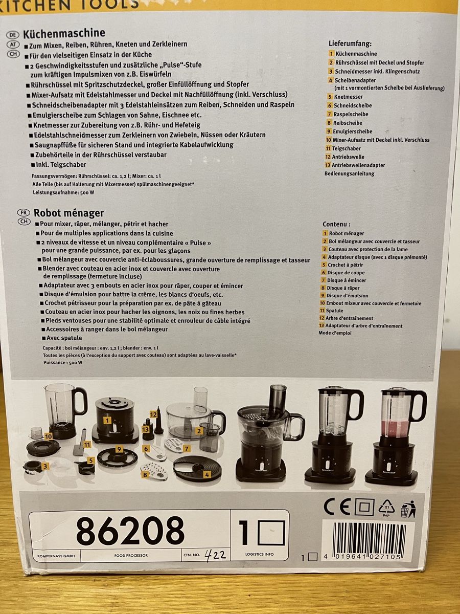 SilverCrest Elettrodomestici da cucina: Küchenmaschine, NEU, Originalverpackt – Nuovo e nell'imballaggio originale da Spreitenbach venduto da R_1691 2