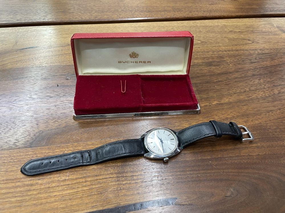 Montre Bracelet Vintage Bucherer 1888 - Swiss Made - Bracelet Cuir - Occasion - Pour Homme - Pièce Rare