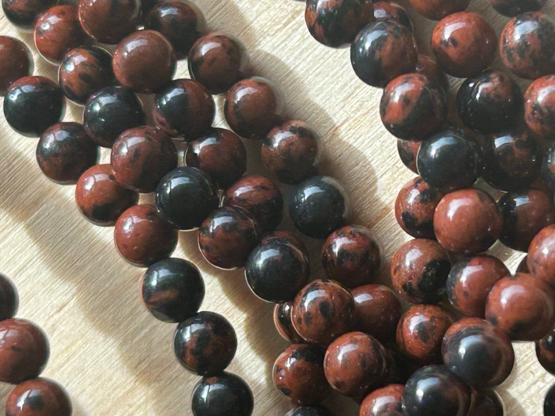 Edelsteine: Strang echte Mahogany Obsidian beads 4 mm – Neu und originalverpackt aus Niederrohrdorf von Ytobi 1