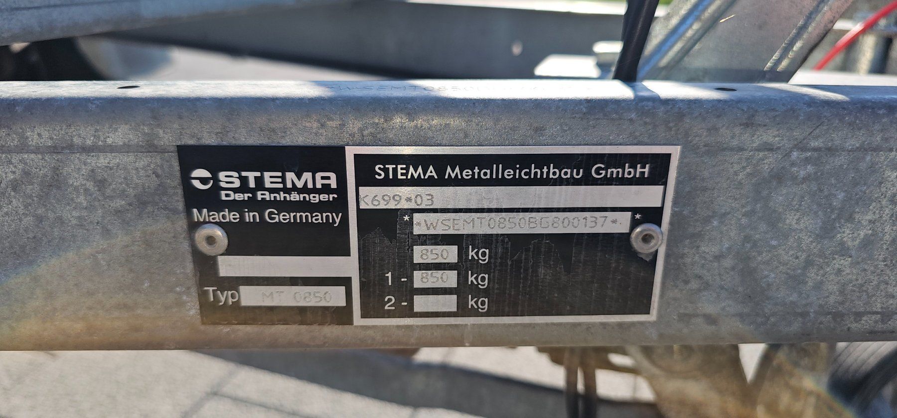 Stema Anhänger: Motorradanhänger STEMA MT 850 gebremst – Gebraucht aus Giswil von Kubauz 8