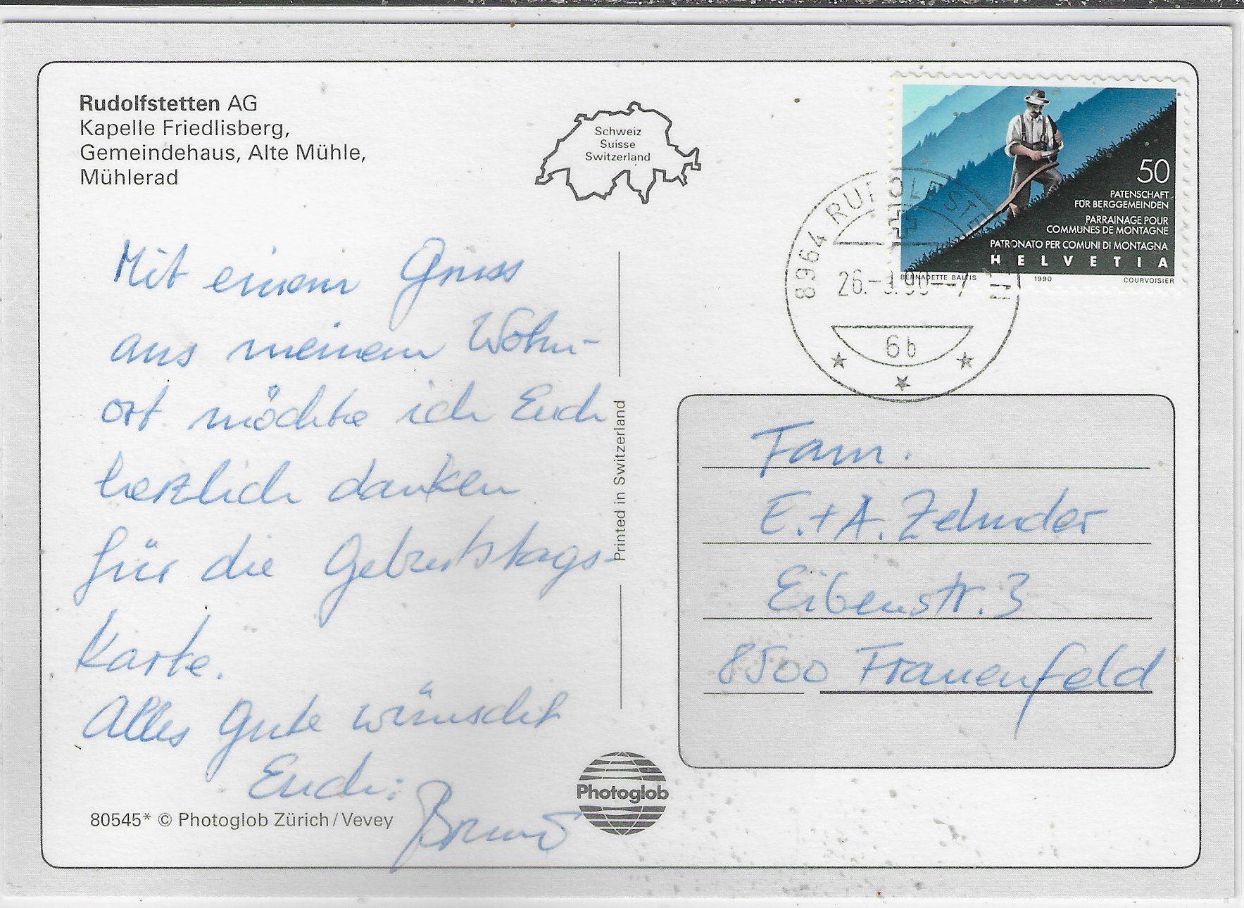 Cartes postales: Rudolfstetten-Friedlisberg - Multiview – D'occasion à Ettingen par Kartenplanet 1