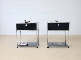 USM Haller Nachttisch | Schwarz 1x2 | Neuwertig