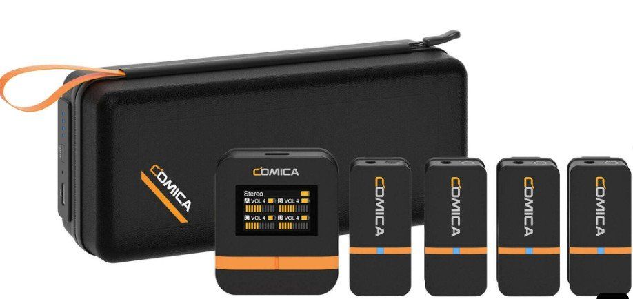 Microfoni: Wireless Microphone Comica 2.4G Mini - 4 Transmitter - NEU!! – Nuovo e nell'imballaggio originale da Buchs SG venduto da MCE73