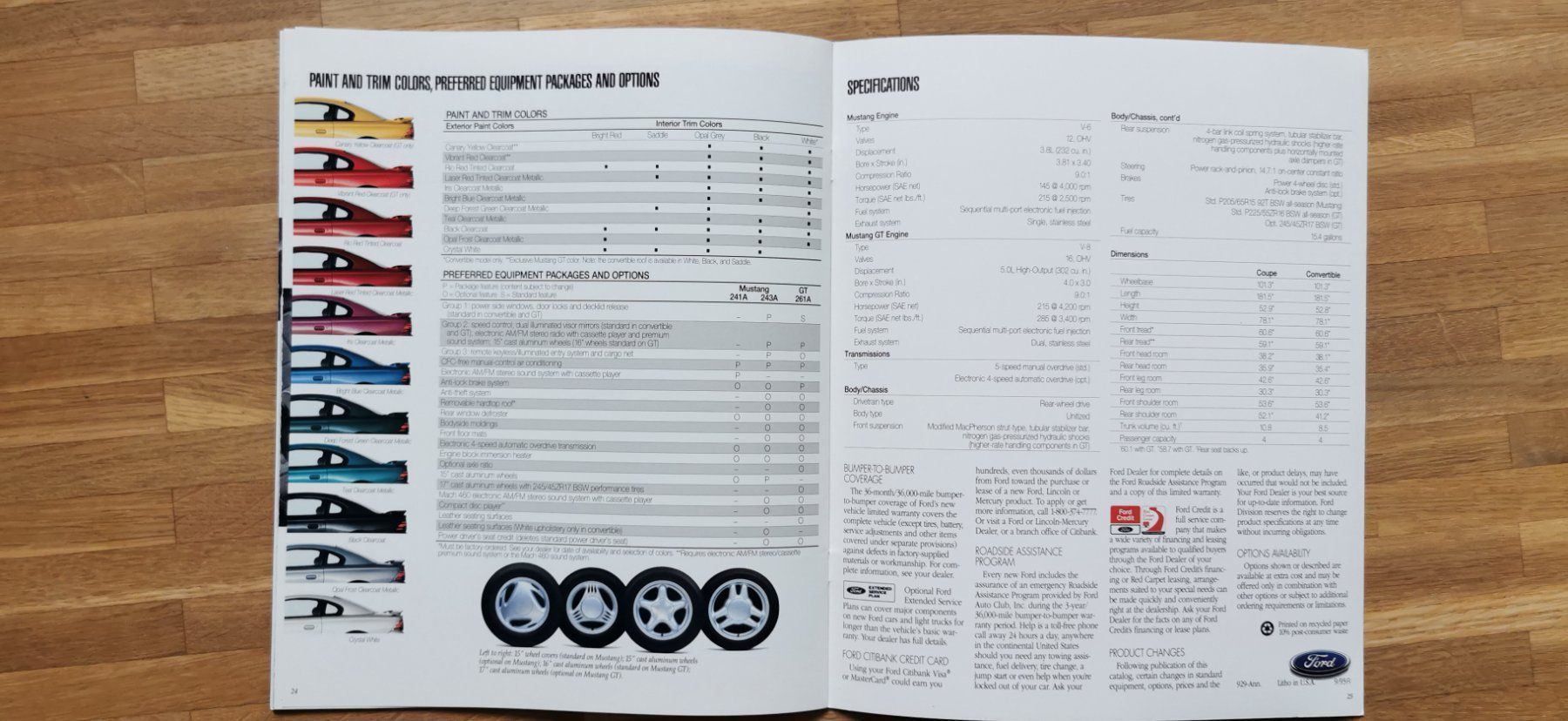 Ford Documenti: FORD MUSTANG 1994 – Usato da huenenberg venduto da Suizofelize 1