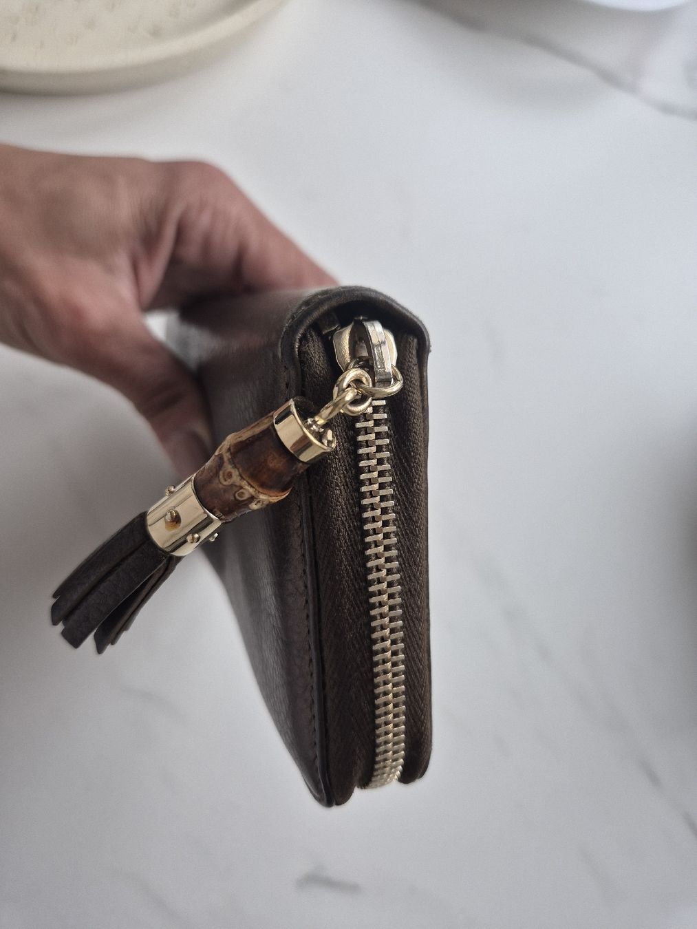 Gucci Portamonete: Gucci Long Zip Wallet Bamboo – Usato da Weisslingen venduto da Airgate 9