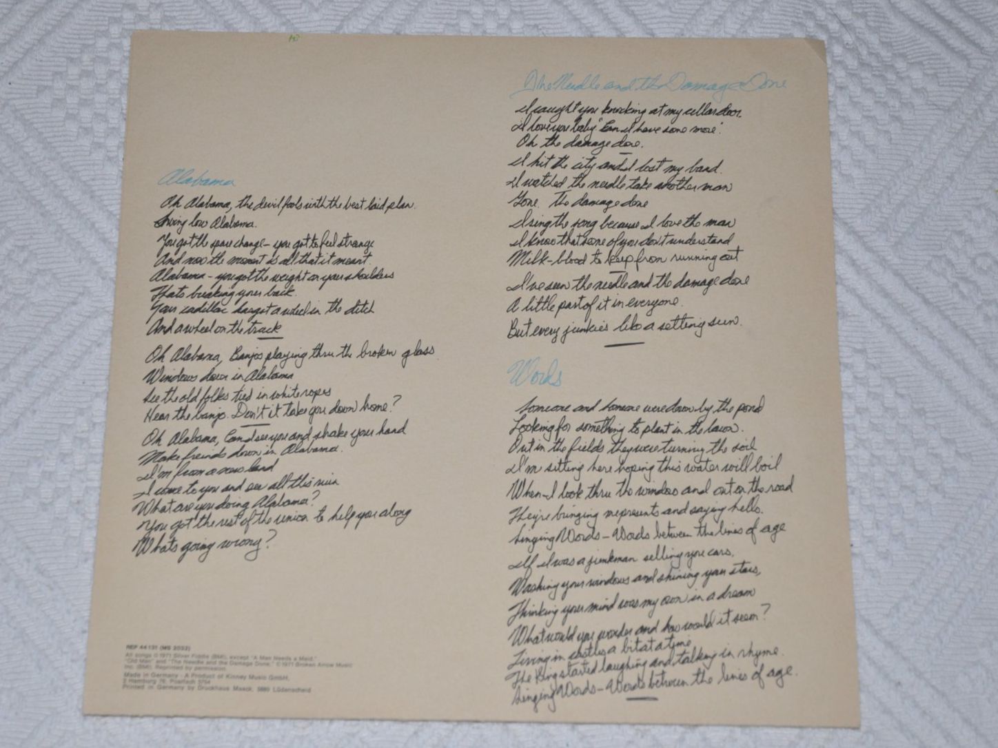 Schallplatten: LP Neil Young - Harvest – Gebraucht aus Boll von Theodora15 5